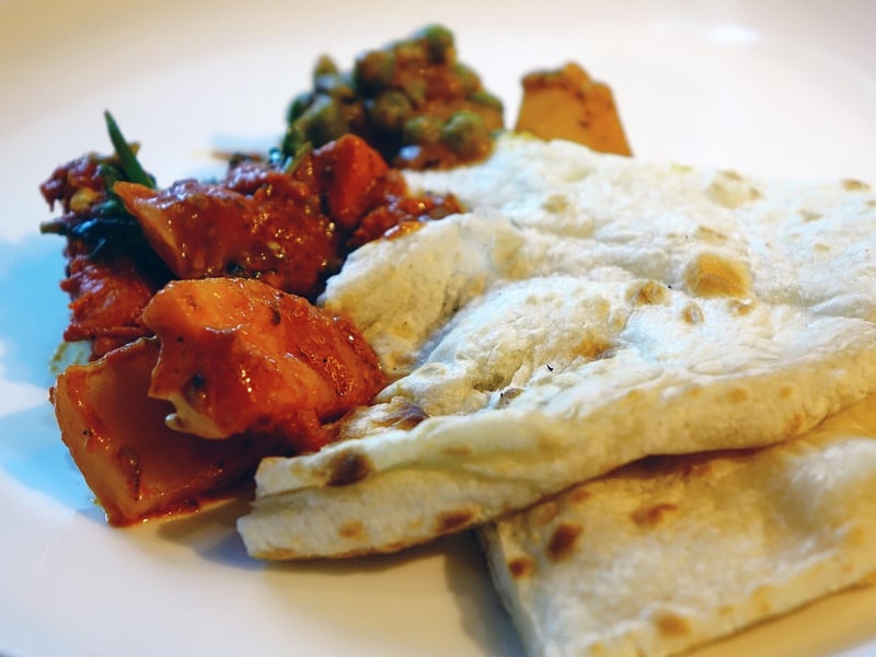 Indian Curry and Naan Bread